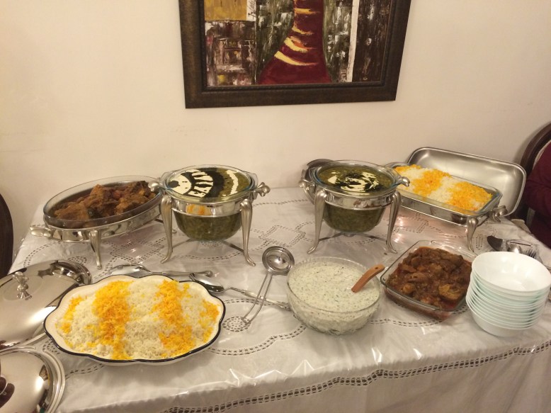 Typical Iranian Homemade Dinner - Asche Reschte, Khoresht Bademdjan