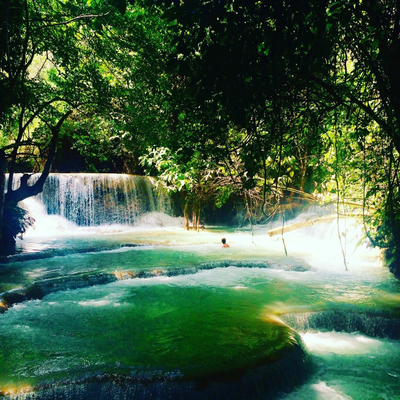 Natur-Pools am Kuang Tsi Waterfall nahe Luang Prabang - unbedingt zu empfehlen