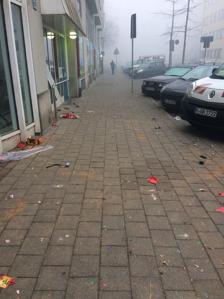 München am Neujahrstag im Nebel